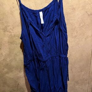 Blue Sleeveless romper